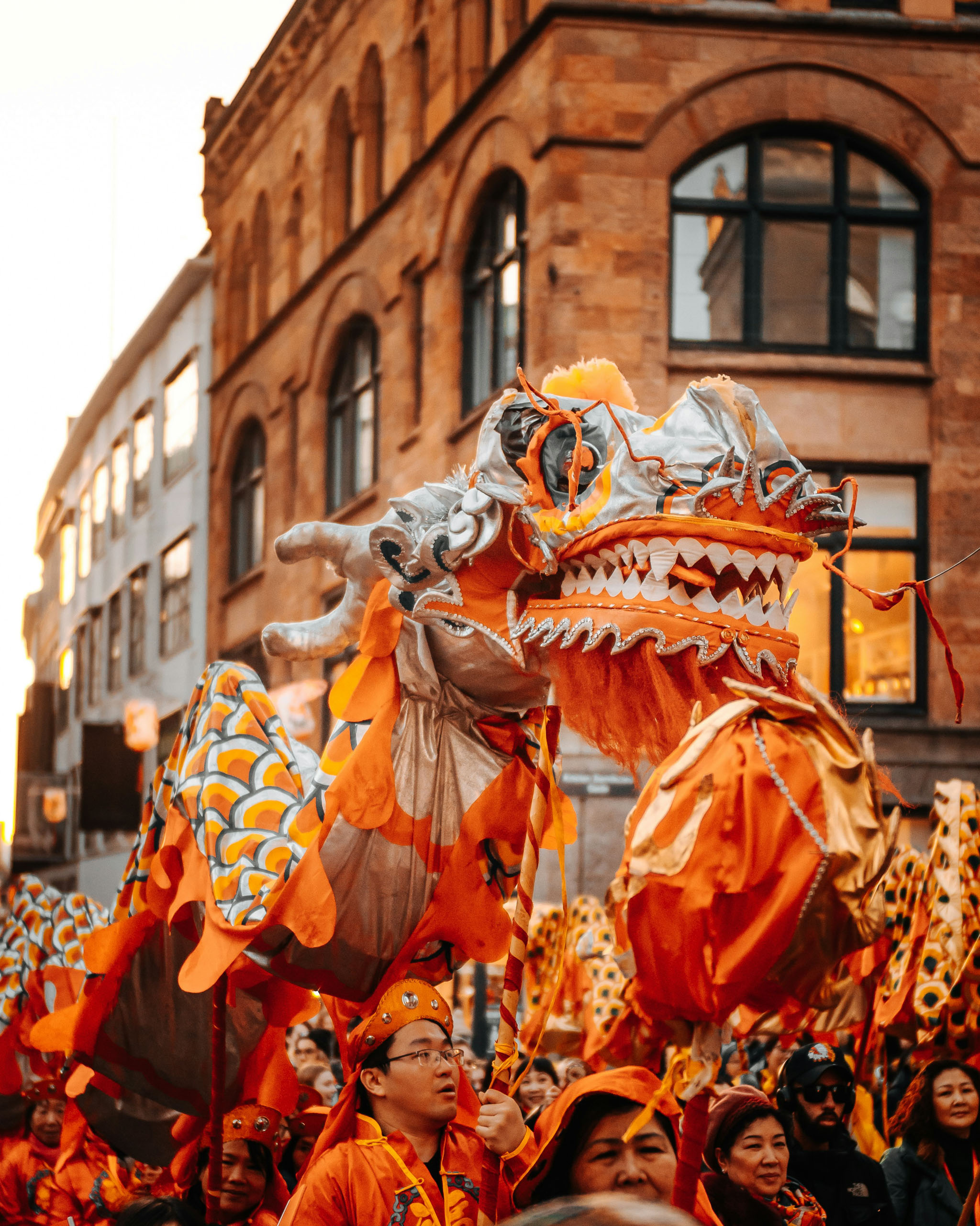 Chinesisches Neujahrsfest mit Drachen