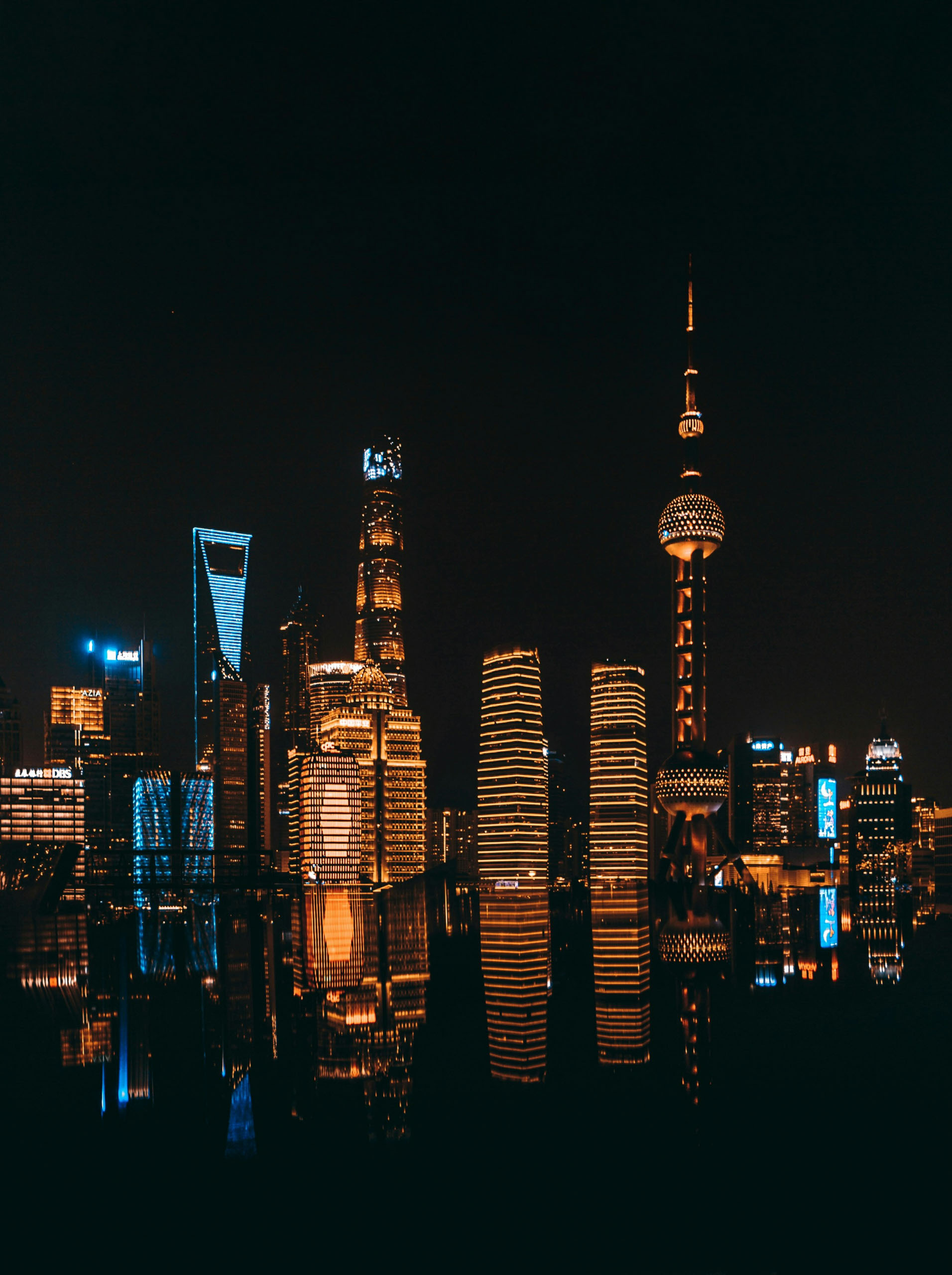 Shanghai Skyline bei Nacht